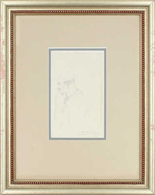 Маковский Владимир Егорович. ­Мужчина сидящий, в профиль